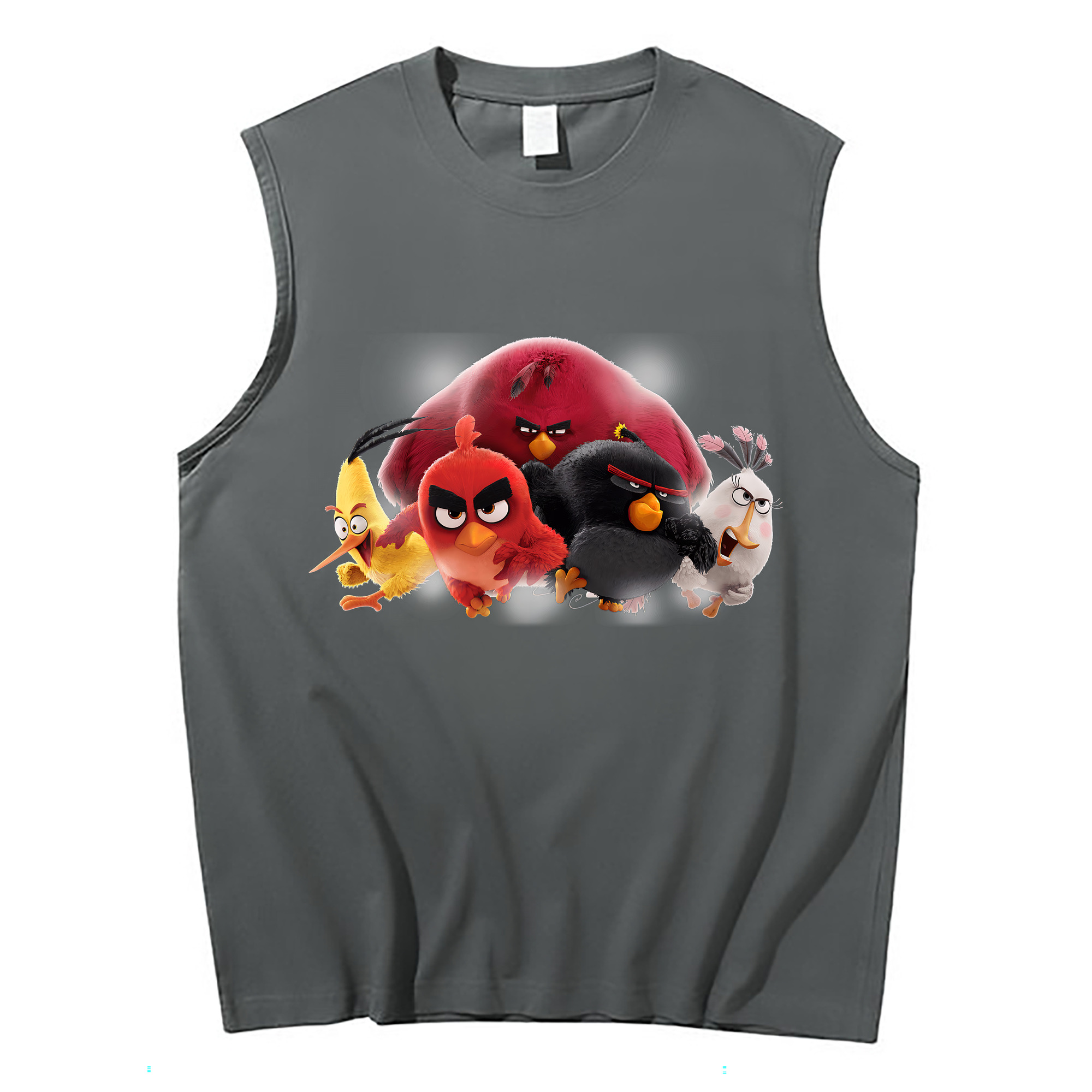 （画像用） Angry Birds アングリーバード コットン100％タンクトップ（フロントプリント）